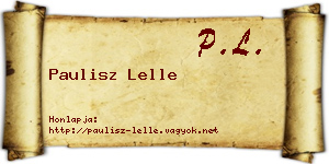 Paulisz Lelle névjegykártya
